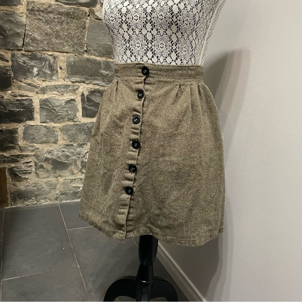 Vintage Dark Academia Midi Skirt